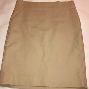 Tan pencil skirt